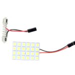 A2D 12V Full Cobe Chip 24-LED 6000K Car Interior Roof Light -White