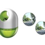 A2D Combo of Godrej aer Twist Car Air Freshener (Lush Green, 45g) + Car Rear View Blind Spot Mirrors Set of 2