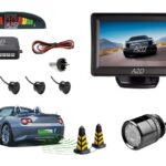 A2D LED Car Parking Sensor BLACK + Night Vision Reverse Parking Camera + Parking Camera Screen for Chevrolet Beat