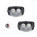 A2D Proj-T Twin Led 6000K High Power Combo of Car Projector Fog Lamps Lights + Switch White Set of 2