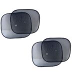 A2D Stick to Car Side Windows Sunshades (Black) Set of 4