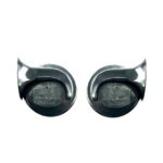 A2D Heavy Sound Super Horn Type R Horn Car Horn Black- Set of 2