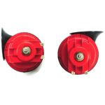 A2D Heavy Sound Super Horn Type R Horn Car Horn Red- Set of 2