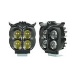 A2D 4 Led Owl Shaped Projector Flasher Fog Light White & Yellow for Bikes