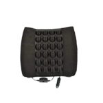 A2D Car Seat Massager Backrest Cushion Vibrating Lumber Support Pillow Cushion - Black