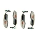 A2D Orginal Style OEM Bike Turn Inidicators Clear Glass Amber Light Set Of 4 for Honda CBR-150
