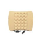 A2D Car Seat Massager Backrest Cushion Vibrating Lumber Support Pillow Cushion - Beige